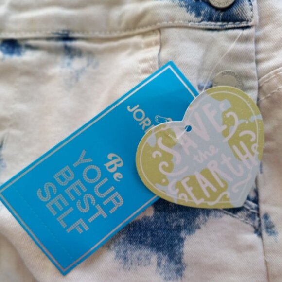 Vintage Jordache Girls Overalls Size 6-6X NEW Tie-Dye Denim Shortalls Romper - Picture 12 of 14